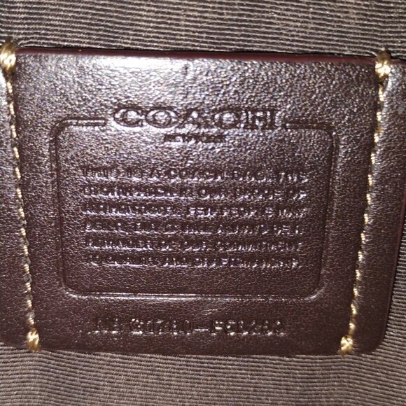 Coach Khaki Brown Kelsey Signature Jacquard Small Satchel Crossbody Bag No Strap - Picture 8 of 11